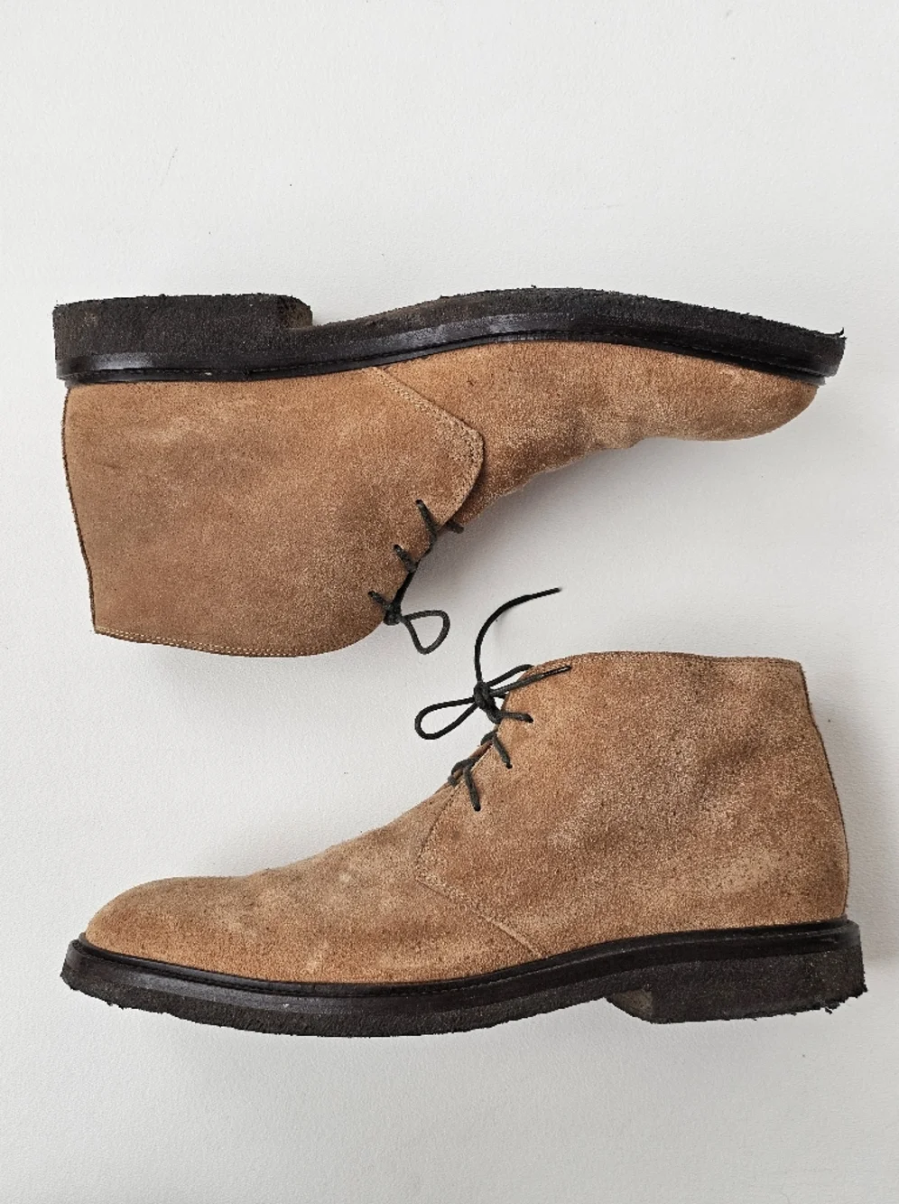 Calzoleria Toscana Italian Suede Chukka Boots Tan Size 10 Luxury Artisan Made